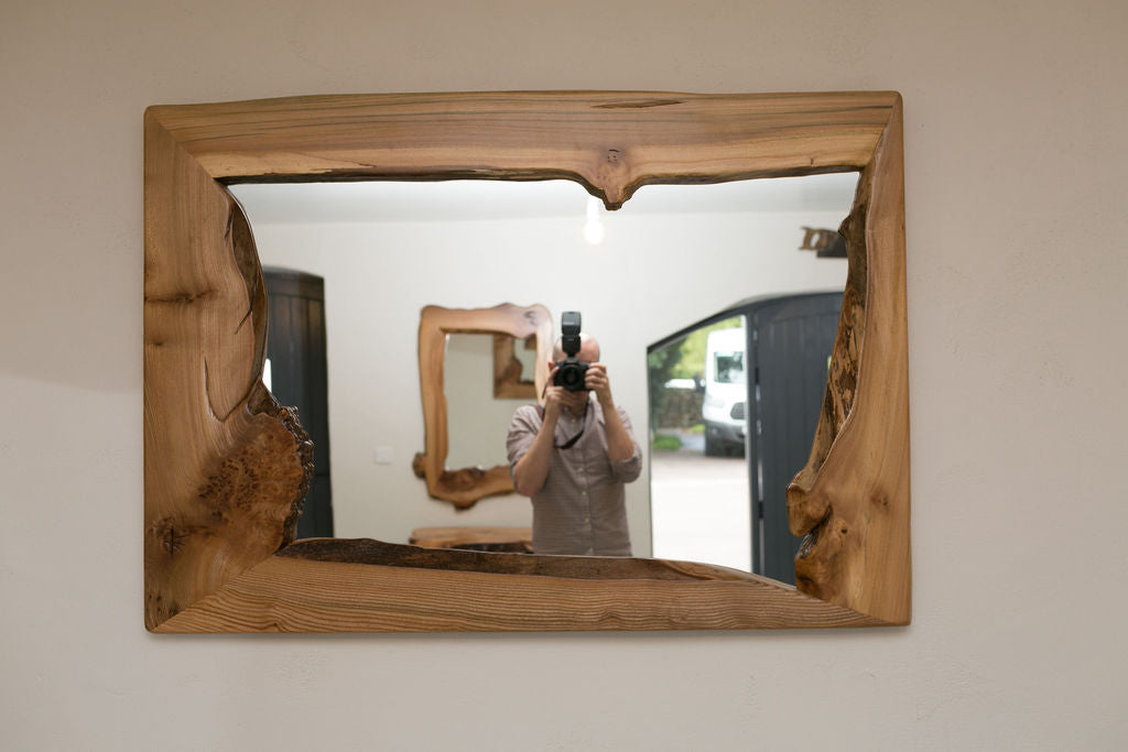 Elm Framed Mirror 1220mm x 860mm - MK Woodcrafts