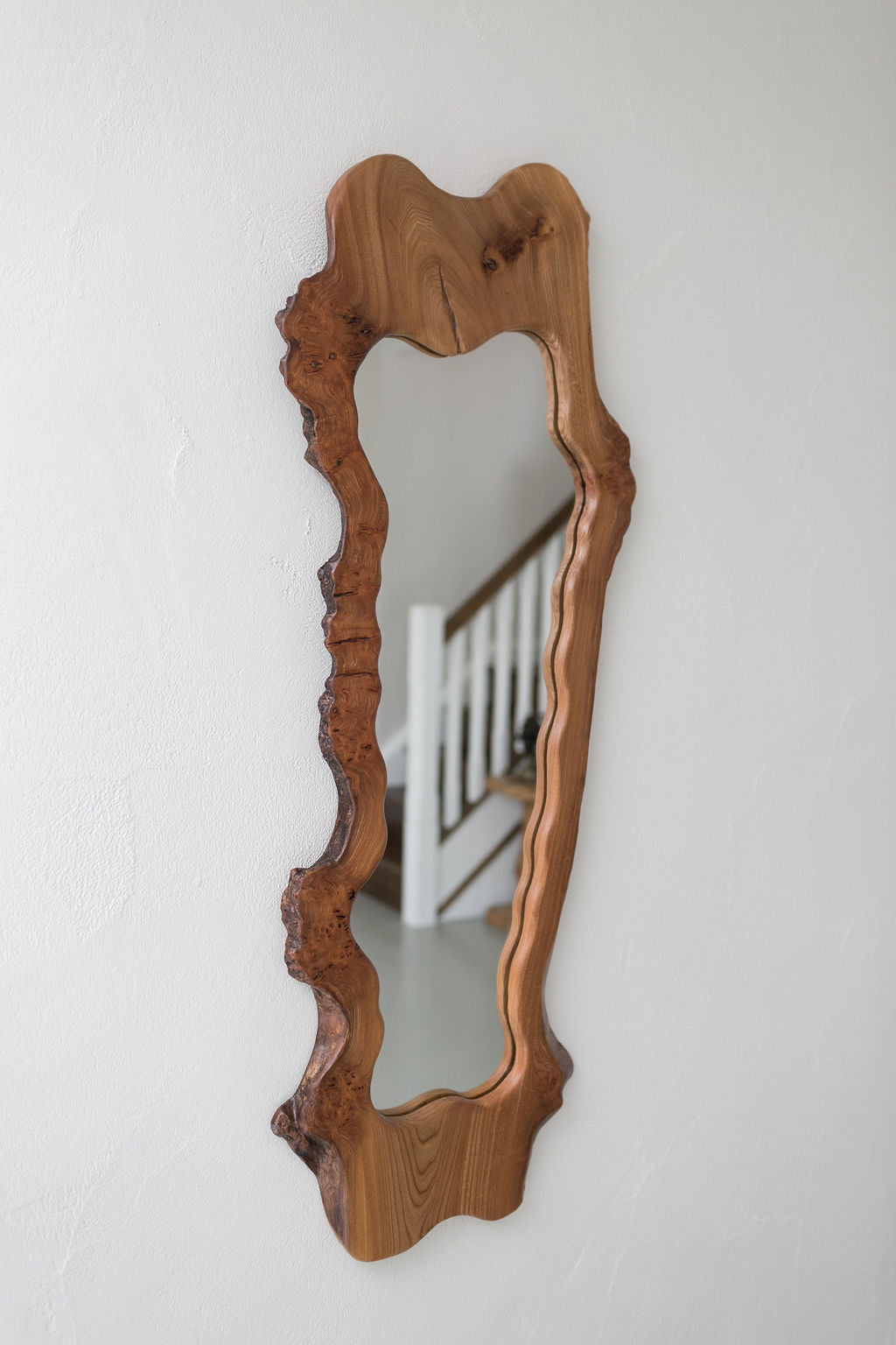 Burr Elm Mirror 1195mm x 445mm - MK Woodcrafts